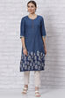 Indigo Straight Kurta image number 2